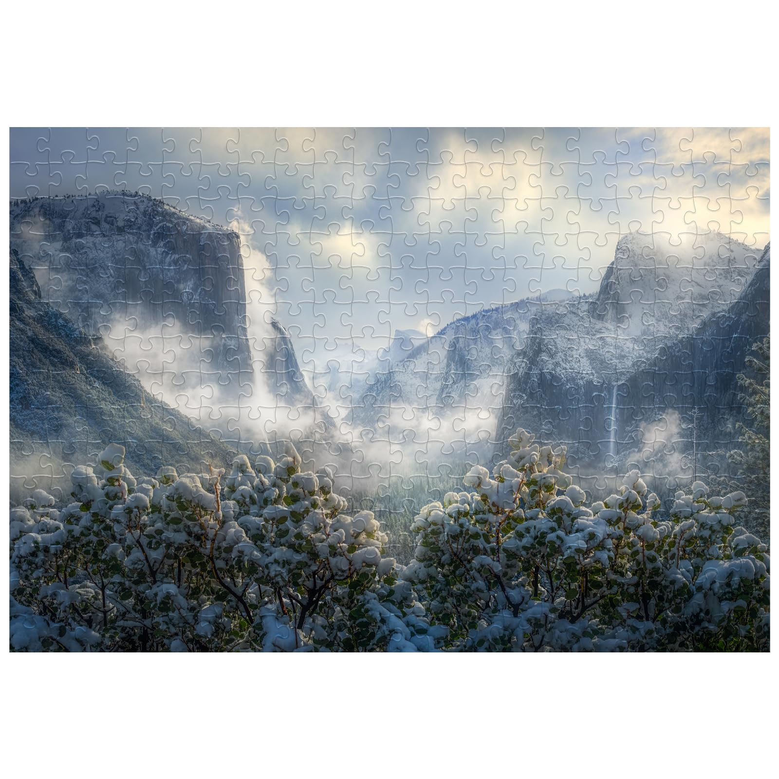 Yosemite Snow Storm - 300 Piece Wood Jigsaw Puzzle