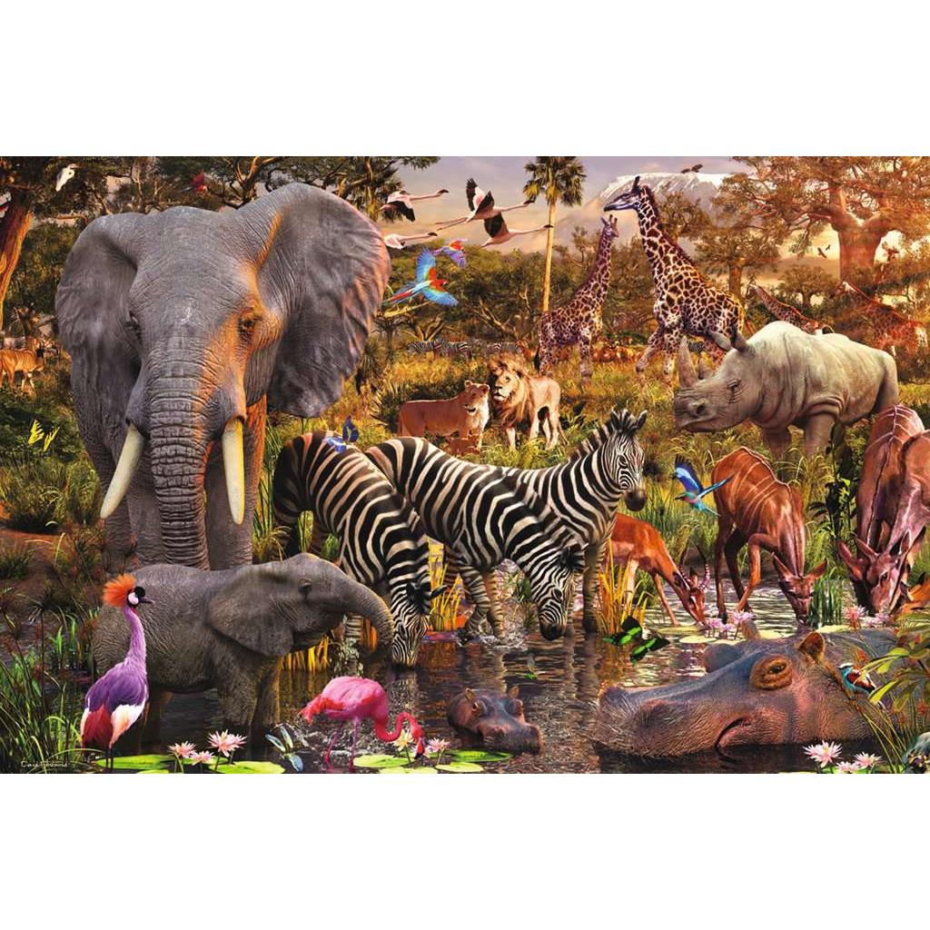African Animal World – 3000 Piece Puzzle for Adults