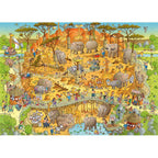 African Habitat Funky Zoo - 1000 Piece Jigsaw Puzzle
