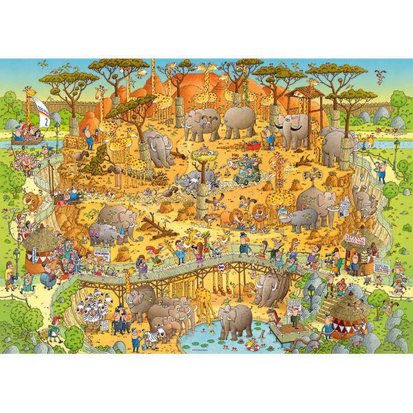 African Habitat Funky Zoo - 1000 Piece Jigsaw Puzzle