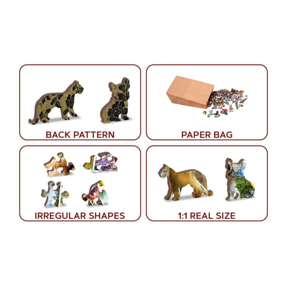 Animal Postcards - 505 Piece Wood Jigsaw Puzzle