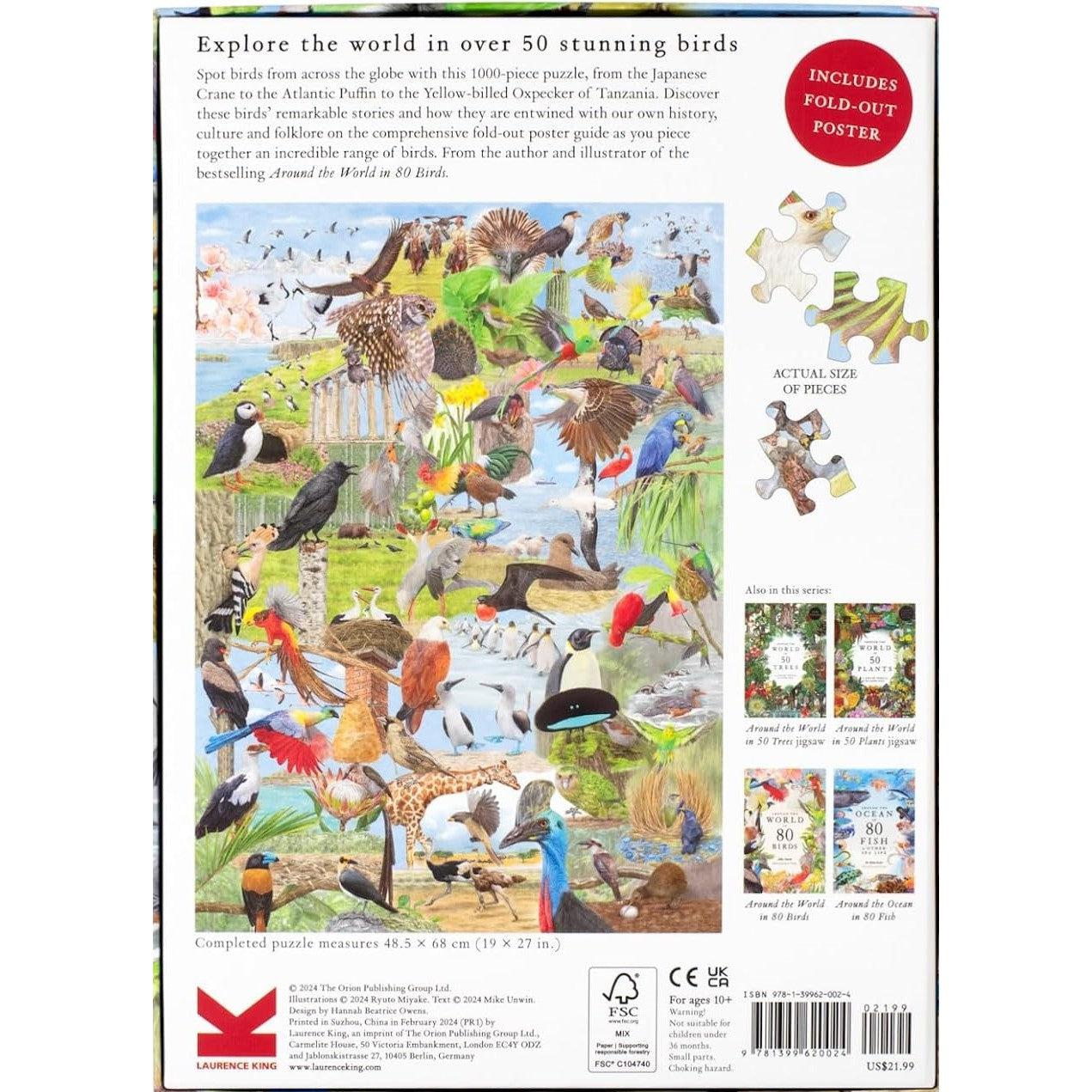 Around the World in 50 Birds – 1000 Piece Puzzle