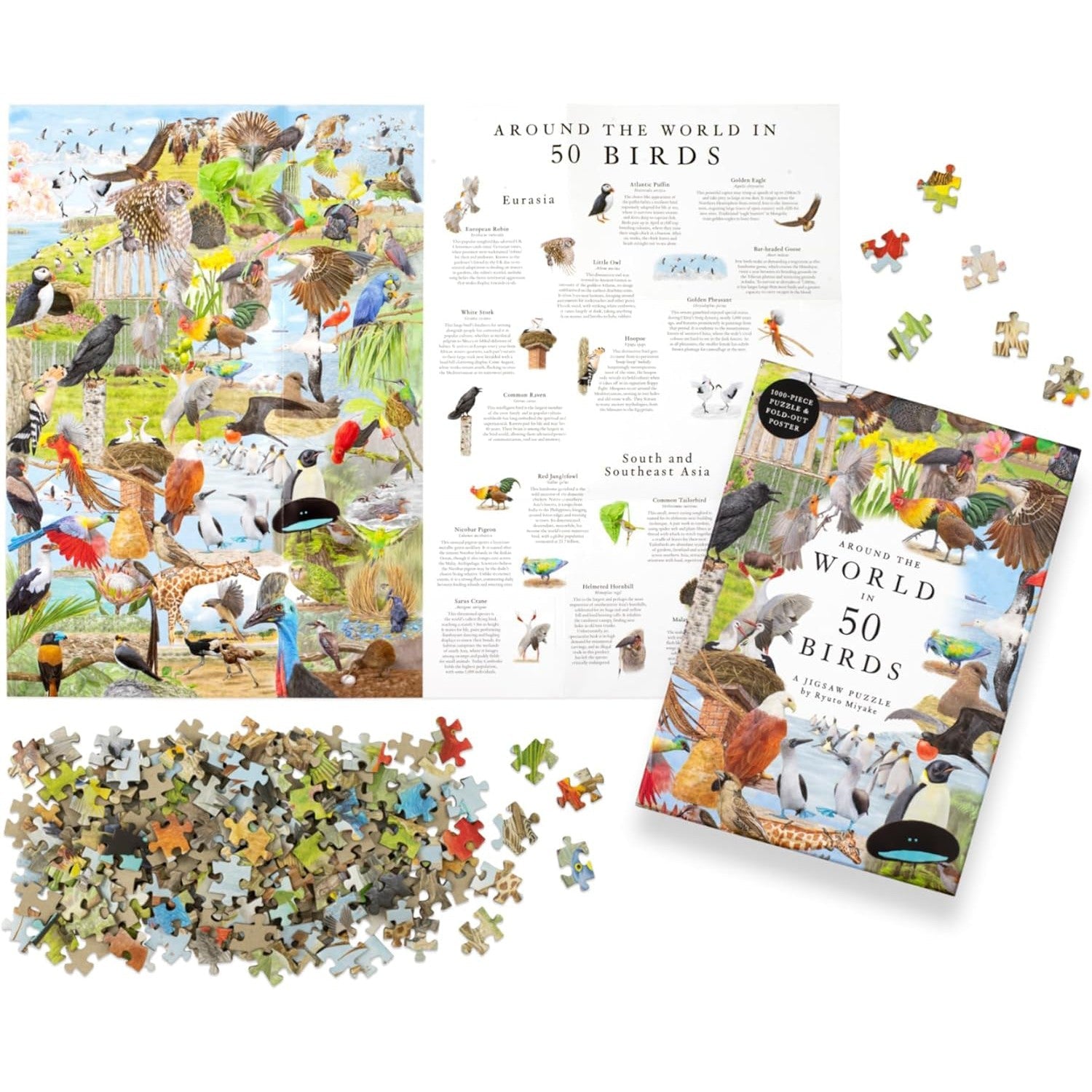 Around the World in 50 Birds – 1000 Piece Puzzle