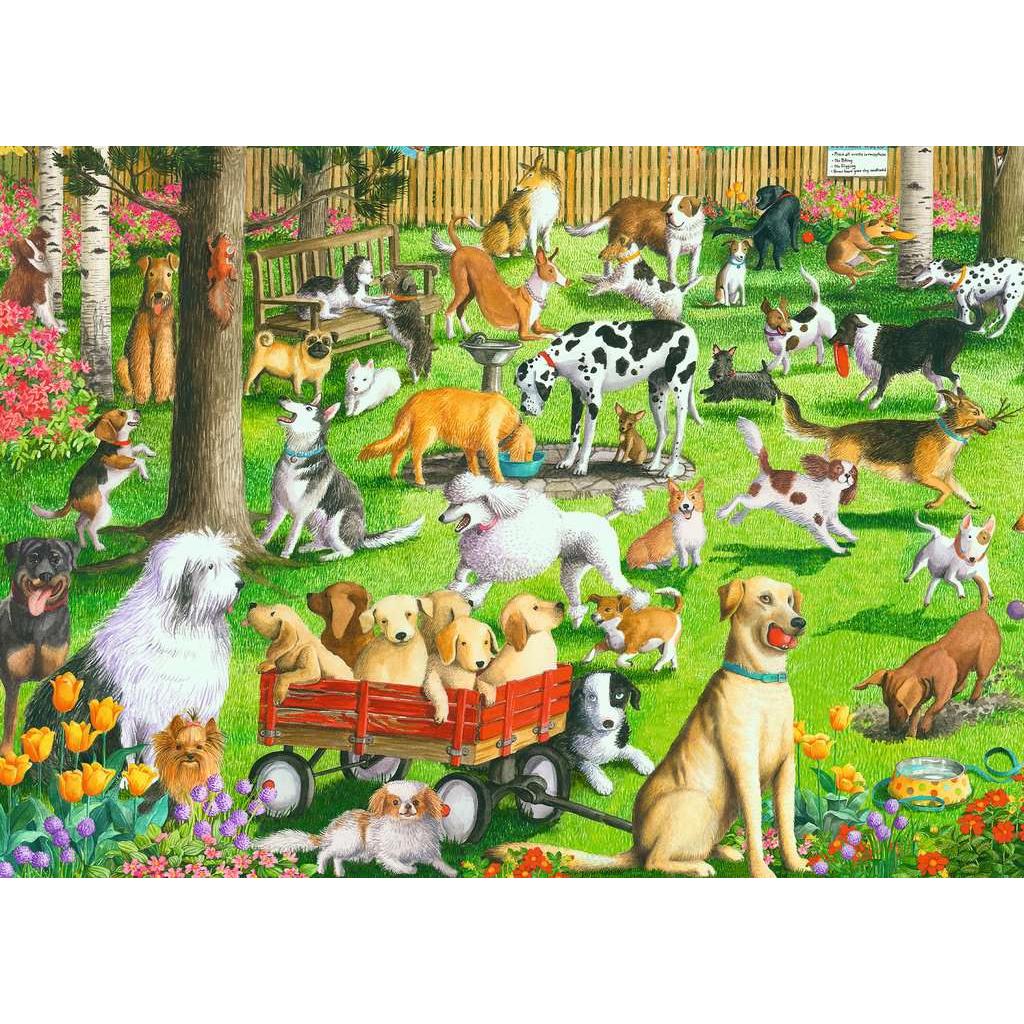 At the Dog Park – 500 Piece Large Format Dog Puzzle