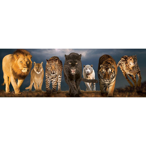 Big Cats – 1000 Piece Panoramic Jigsaw Puzzle