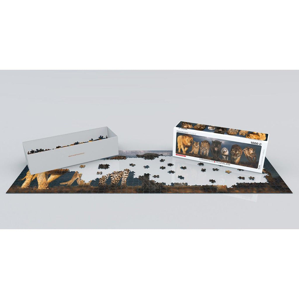 Big Cats – 1000 Piece Panoramic Jigsaw Puzzle