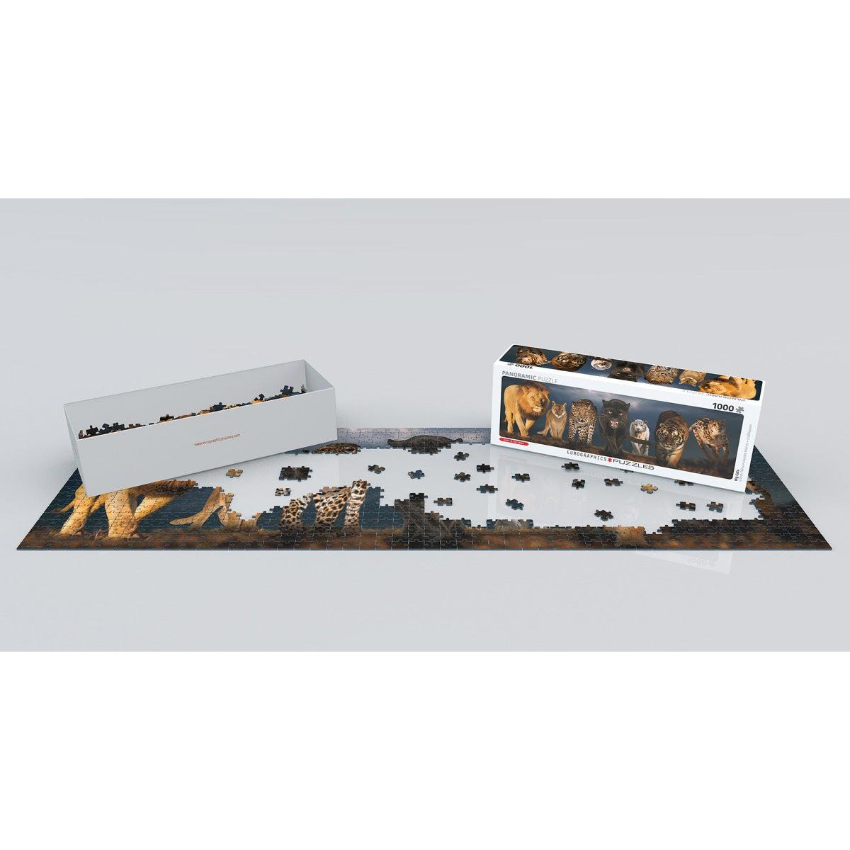 Big Cats – 1000 Piece Panoramic Jigsaw Puzzle