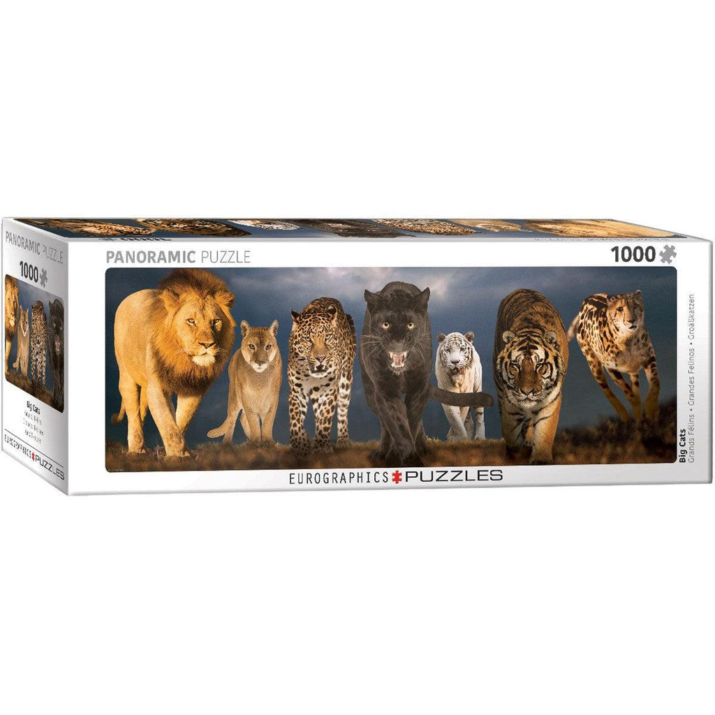 Big Cats – 1000 Piece Panoramic Jigsaw Puzzle