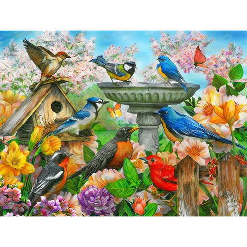 Bird Bath - 500 Piece Jigsaw Puzzle