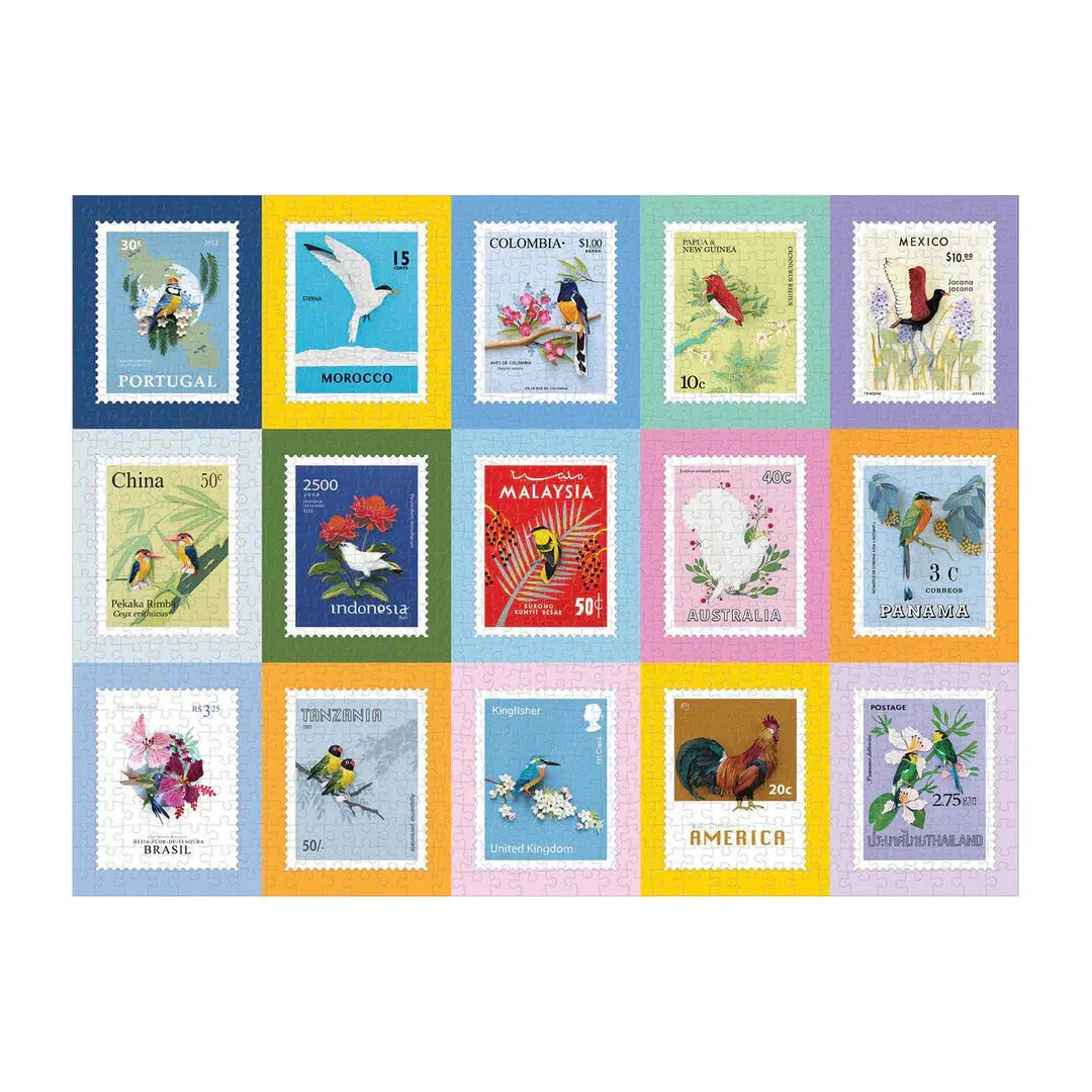 Birds of the World Stamps – 1000 Piece Puzzle