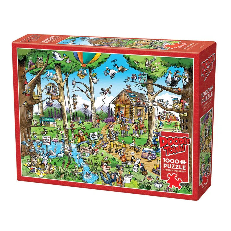 Birdwatcher's Paradise Doodle Town - 1000 Piece Jigsaw Puzzle