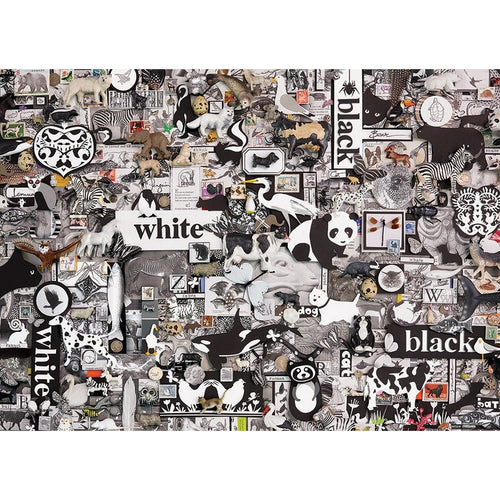Black & White Animals - 1000 Piece Jigsaw Puzzle