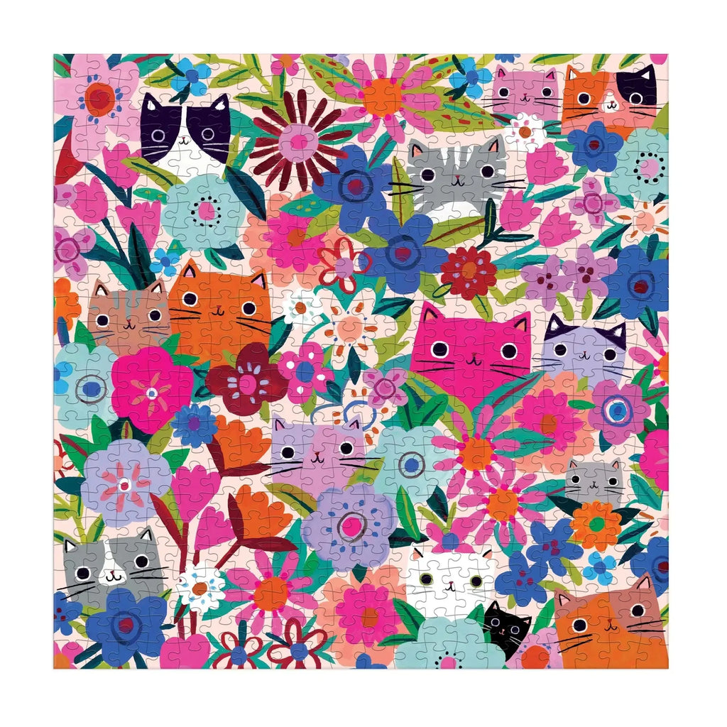 Blooming Cats - 500 Piece Jigsaw Puzzle
