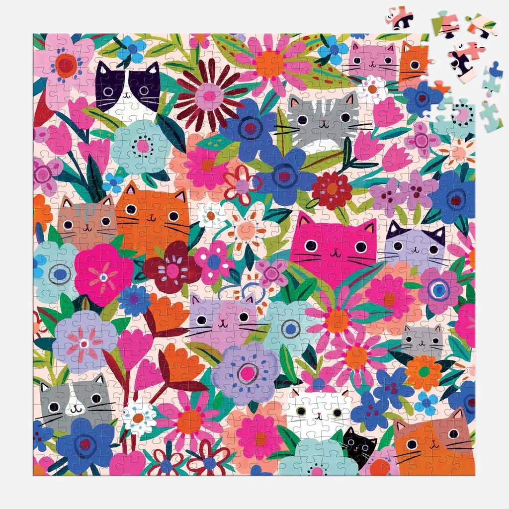 Blooming Cats - 500 Piece Jigsaw Puzzle