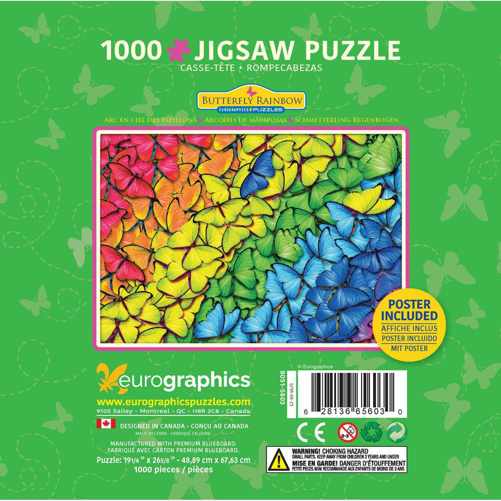 Butterfly Rainbow – 1000 Piece Jigsaw Puzzle in Tin