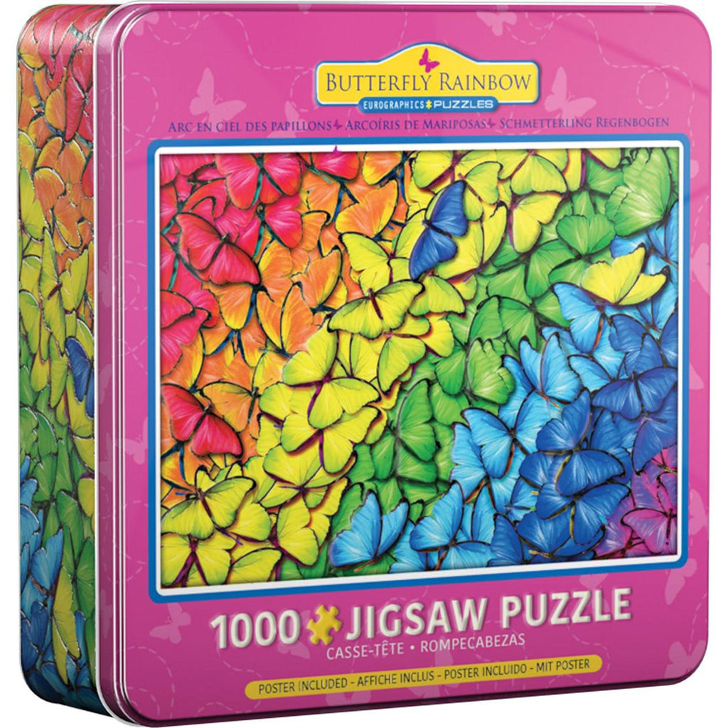 Butterfly Rainbow – 1000 Piece Jigsaw Puzzle in Tin