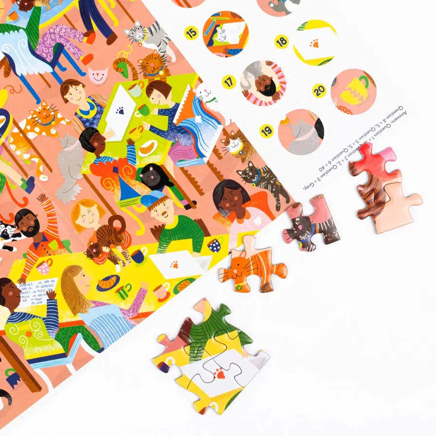 Cat Café Dog Park – 500 Piece Double-Sided Jigsaw Puzzle