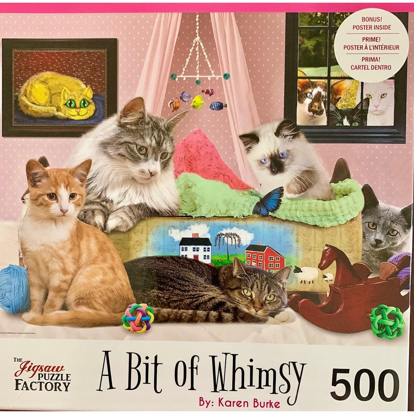 Cats & A Cradle: A Bit of Whimsy – 500 Piece Jigsaw Puzzle