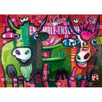 Cool Striped Cows - 1000 Piece Jigsaw Puzzle