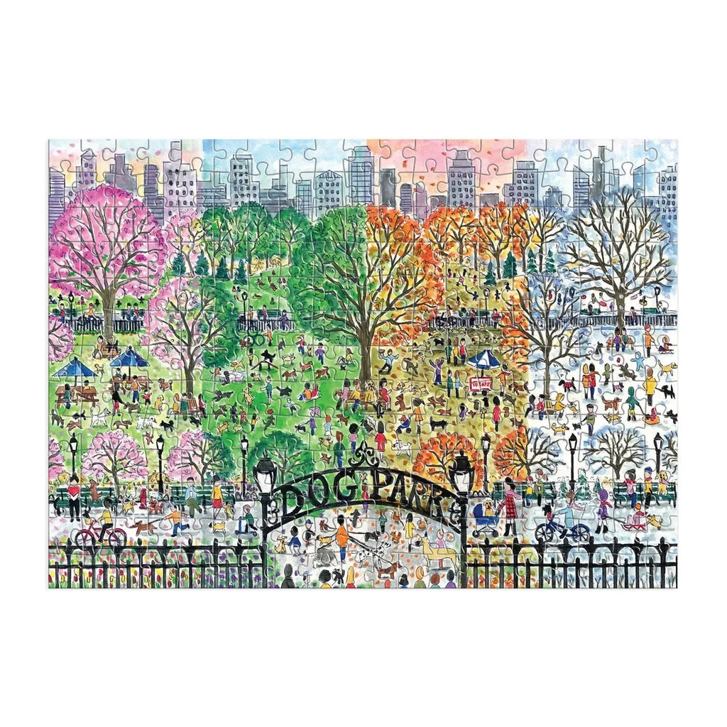 Dog Park in Four Seasons – 250 Piece Wood Puzzle