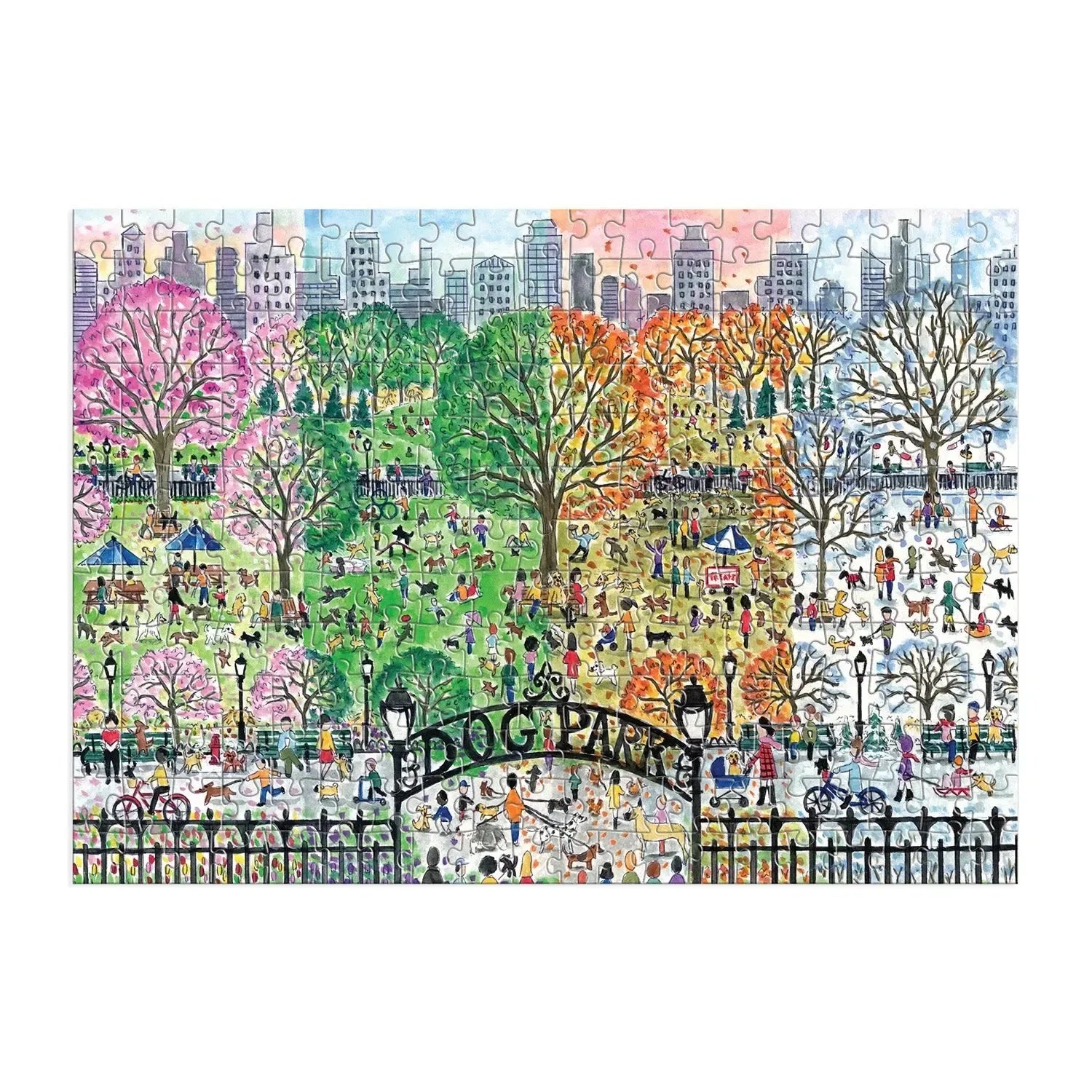 Dog Park in Four Seasons – 250 Piece Wood Puzzle