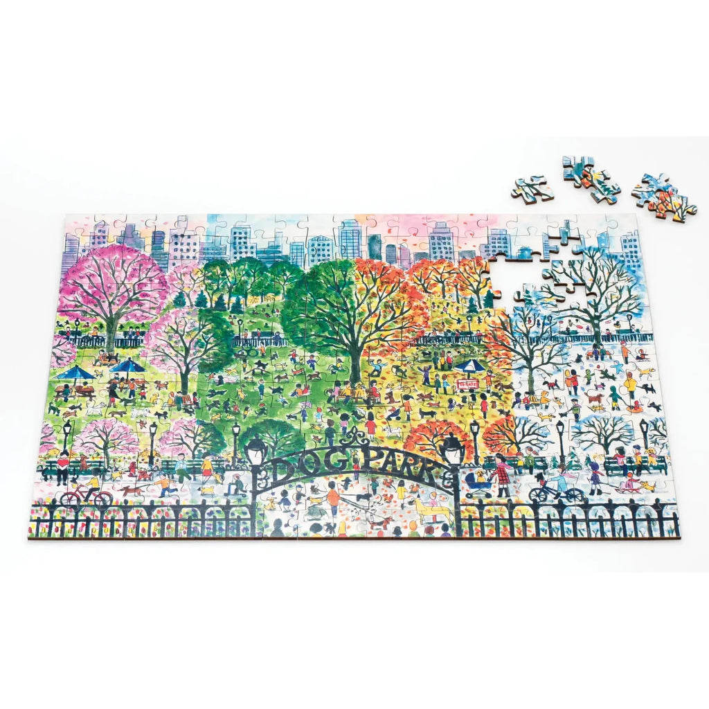 Dog Park in Four Seasons – 250 Piece Wood Puzzle