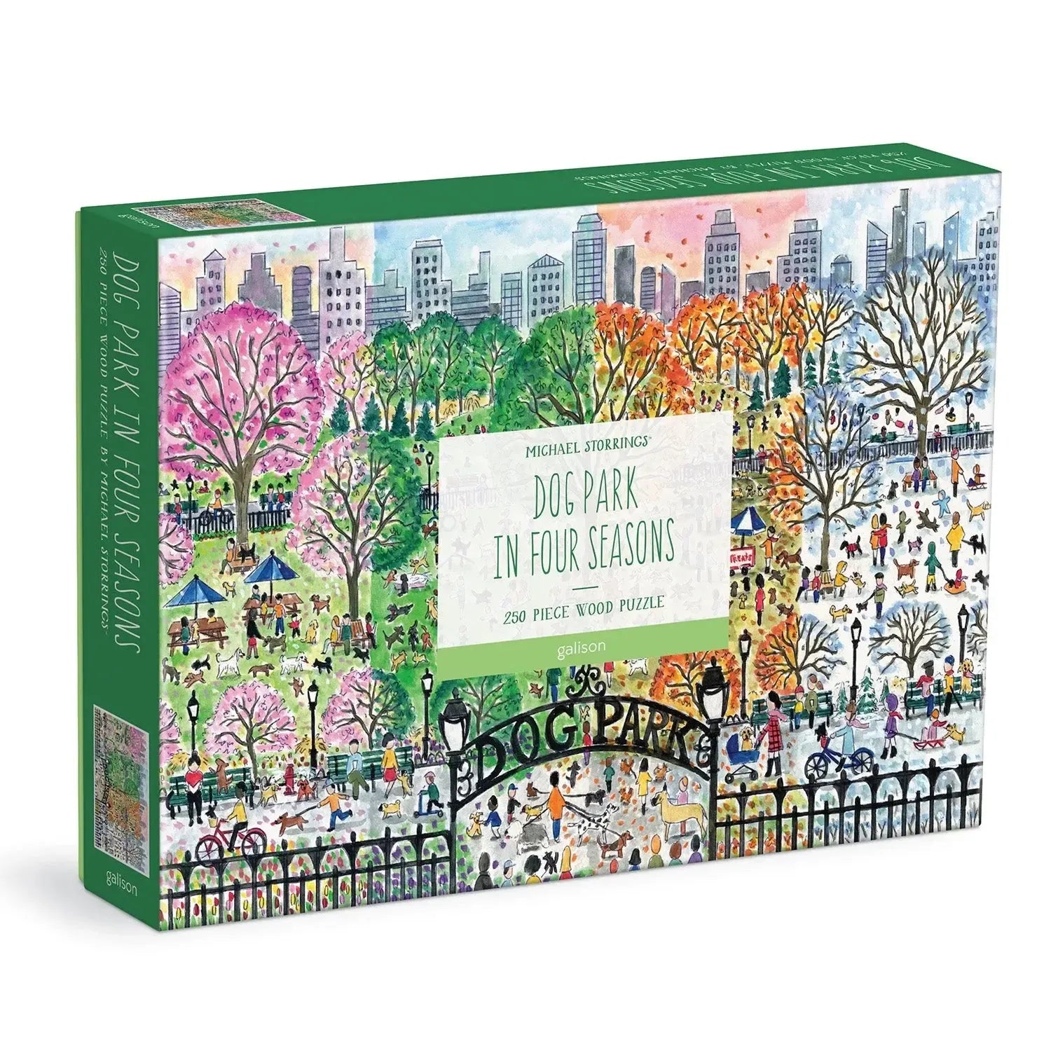 Dog Park in Four Seasons – 250 Piece Wood Puzzle