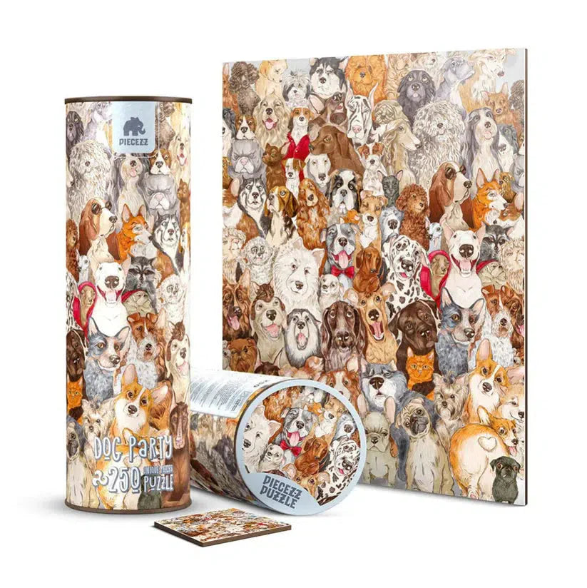 Dog Party – 250 Piece Wood Dog Puzzle