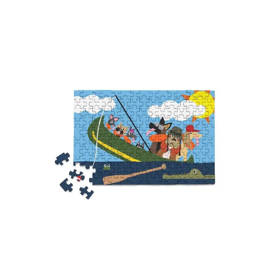 Dogs in Canoe – 150 Piece Mini Dog Puzzle