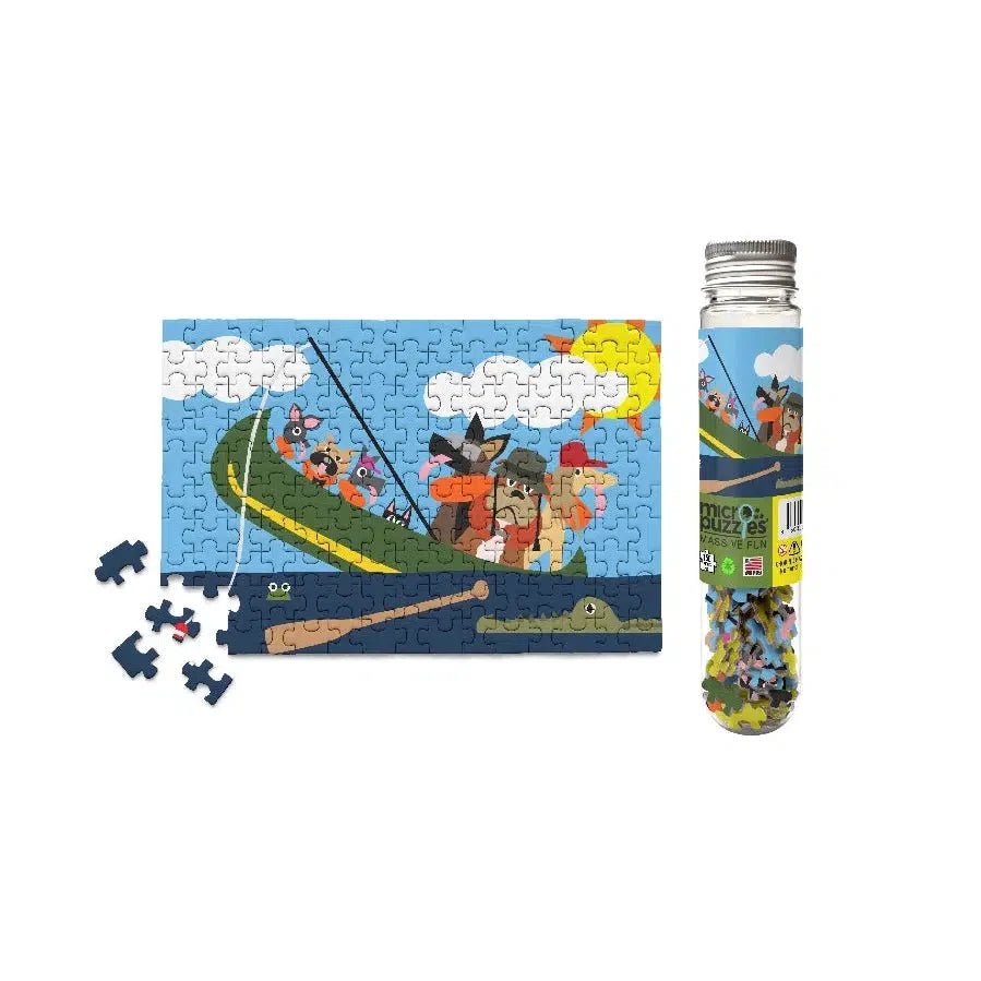 Dogs in Canoe – 150 Piece Mini Dog Puzzle