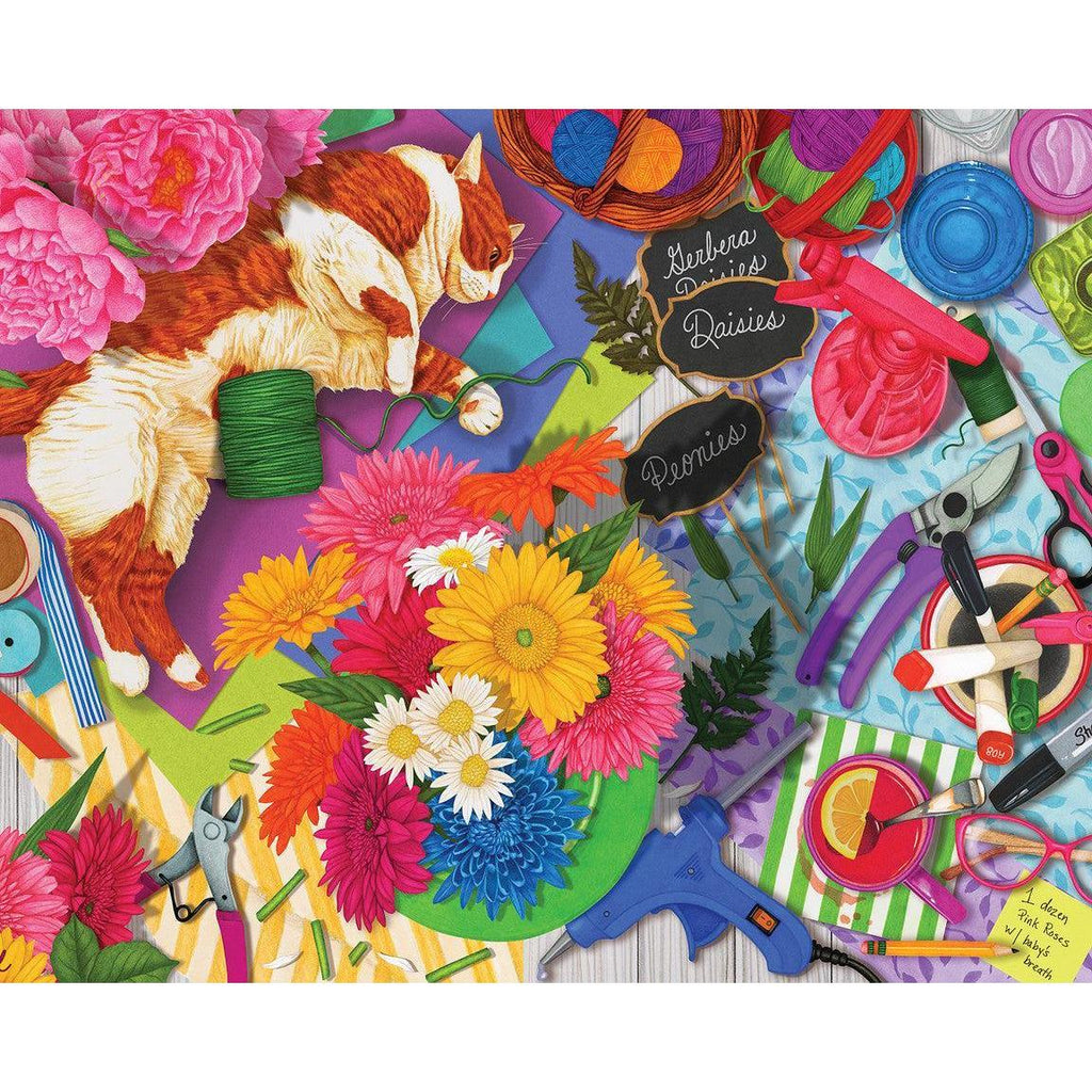 Flower Shop Feline - 1000 Piece Jigsaw Puzzle