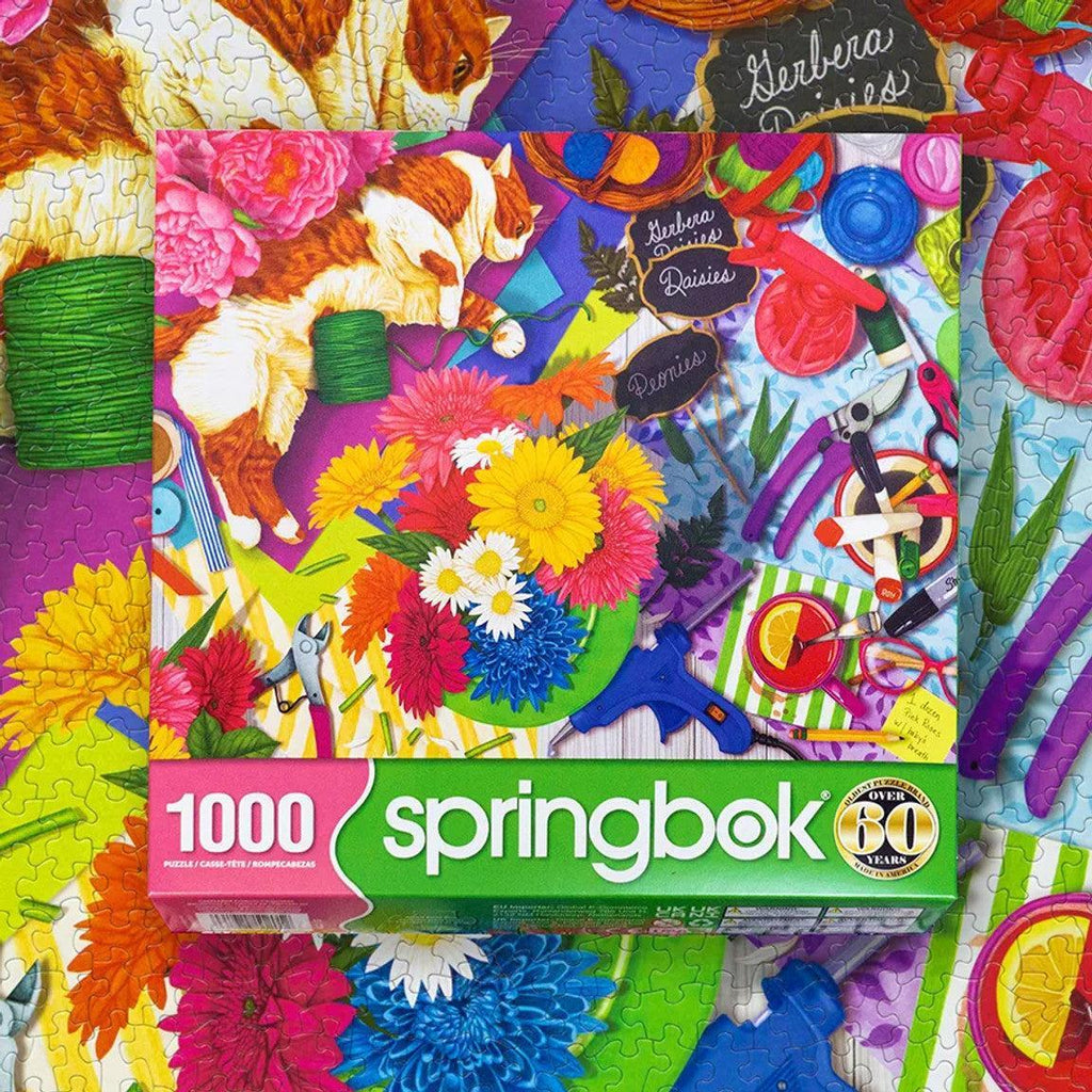 Flower Shop Feline - 1000 Piece Jigsaw Puzzle