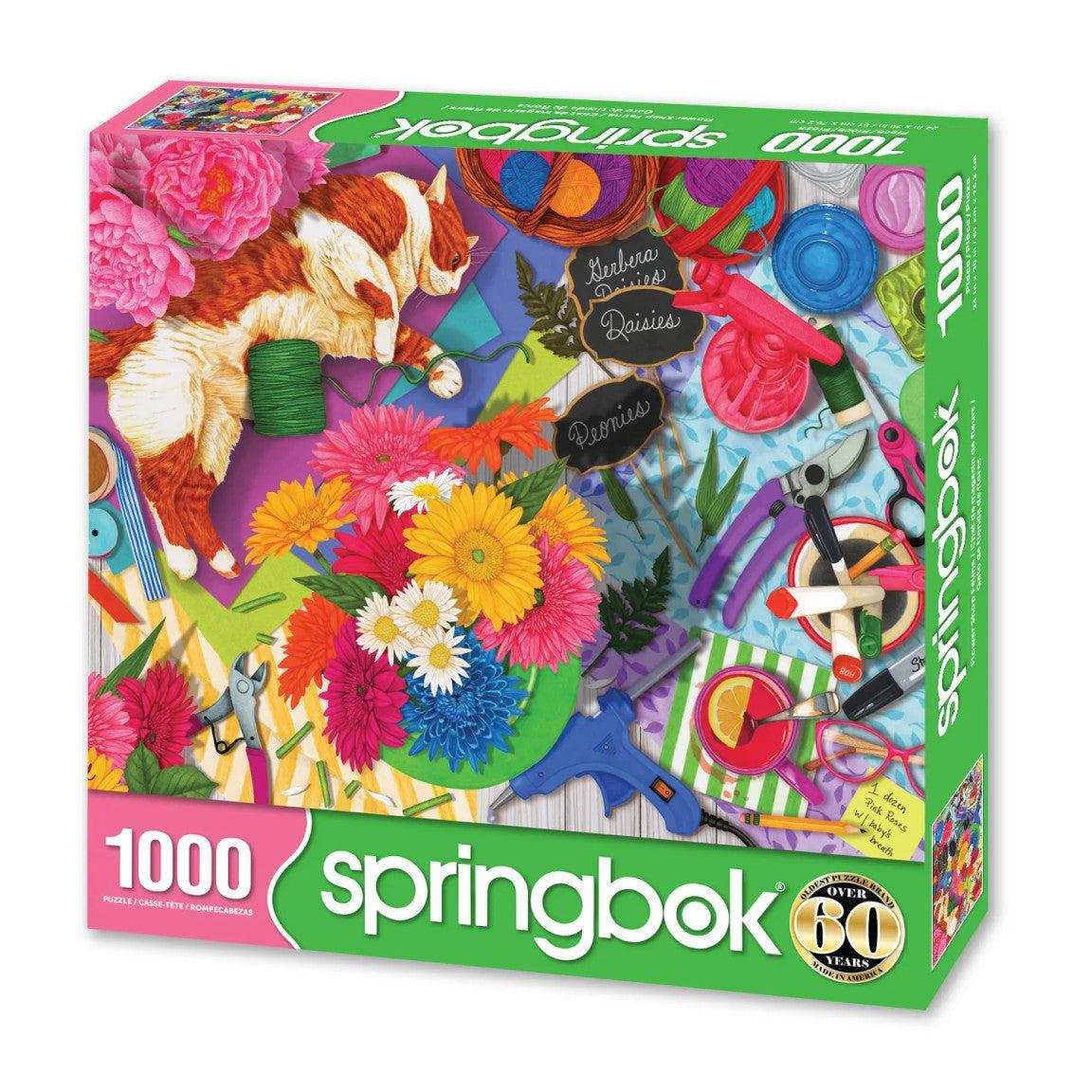 Flower Shop Feline - 1000 Piece Jigsaw Puzzle