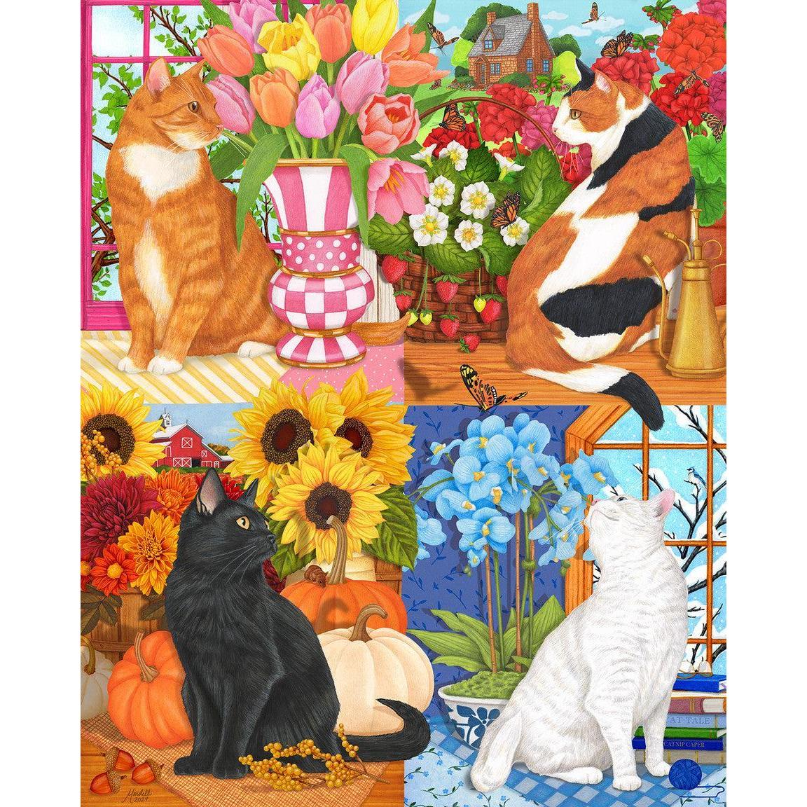 Four Seasons of Cats – Cat 1000 Piece Puzzle