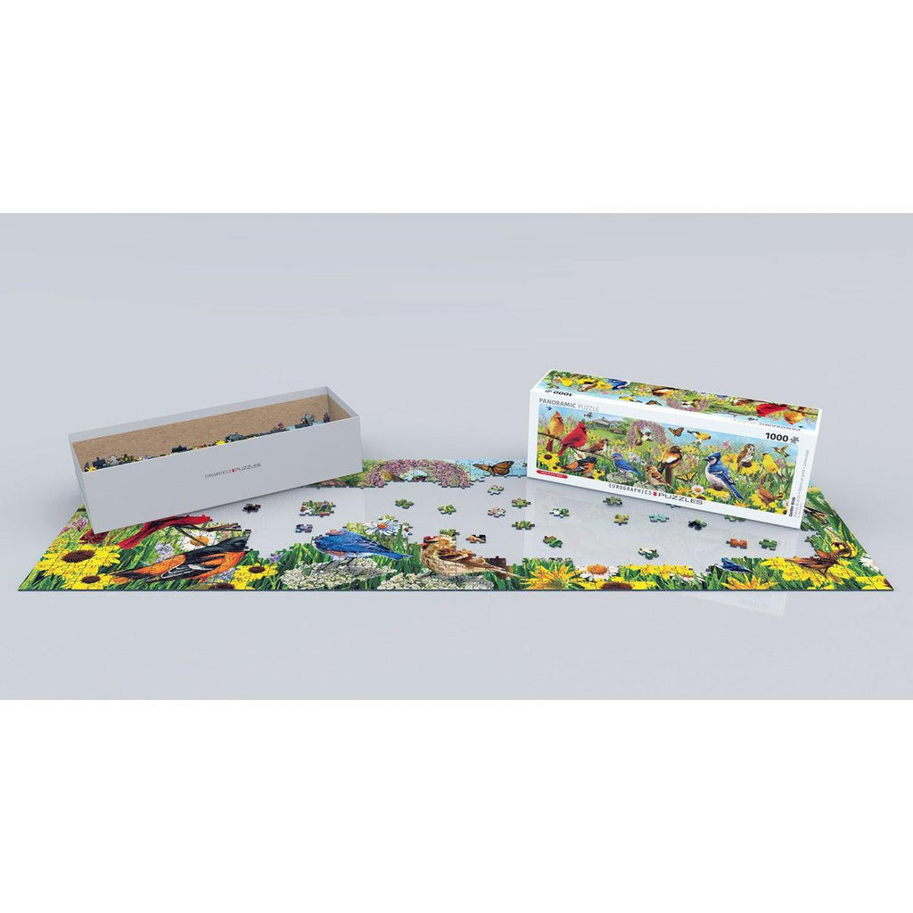 Garden Birds – 1000 Piece Panoramic Puzzle