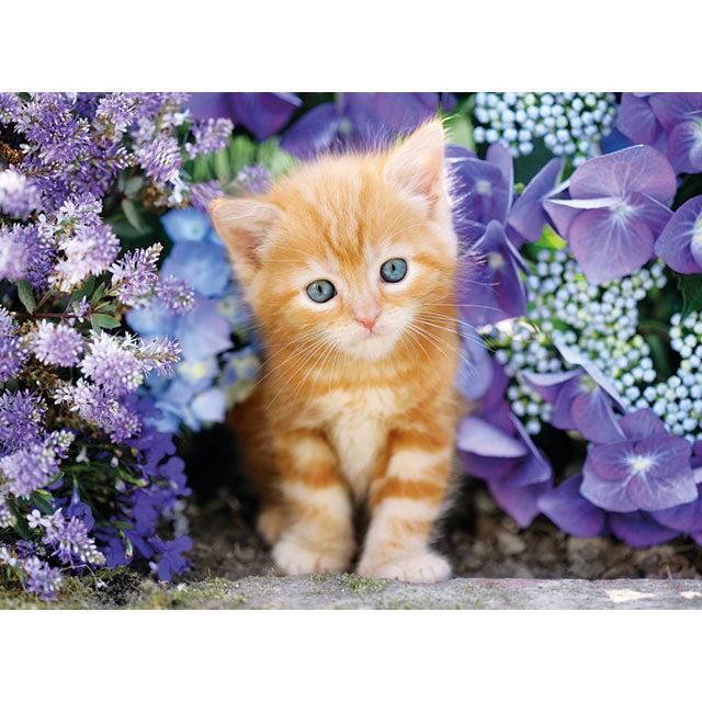 Ginger Cat in Flowers – 500 Piece Jigsaw Puzzle