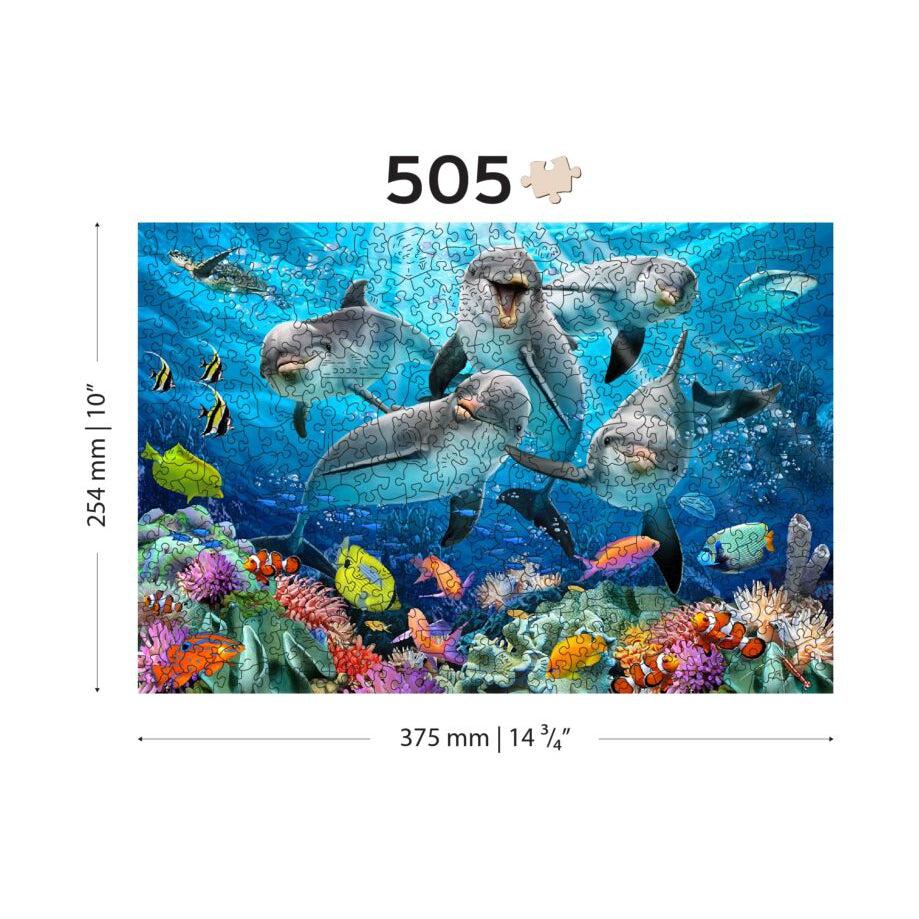 Happy Dolphins – 505 Piece Wood Puzzle