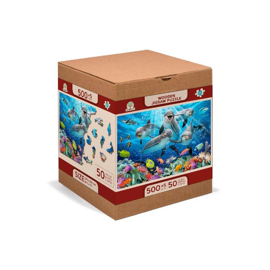 Happy Dolphins – 505 Piece Wood Puzzle