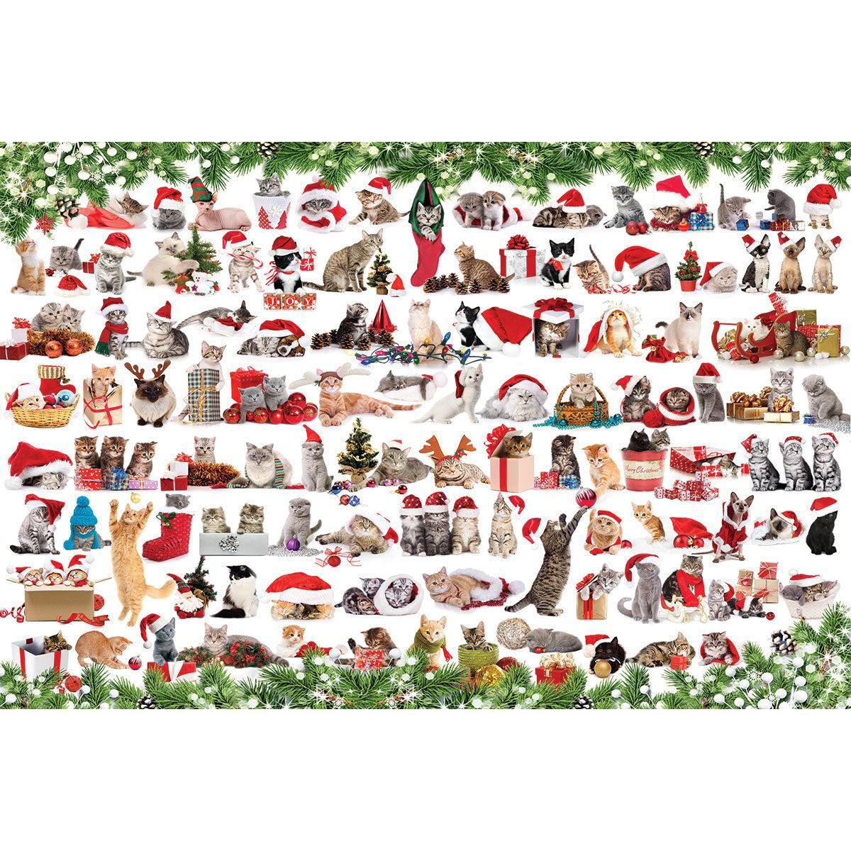 Holiday Cats – 1000 Piece Jigsaw Puzzle in Tin