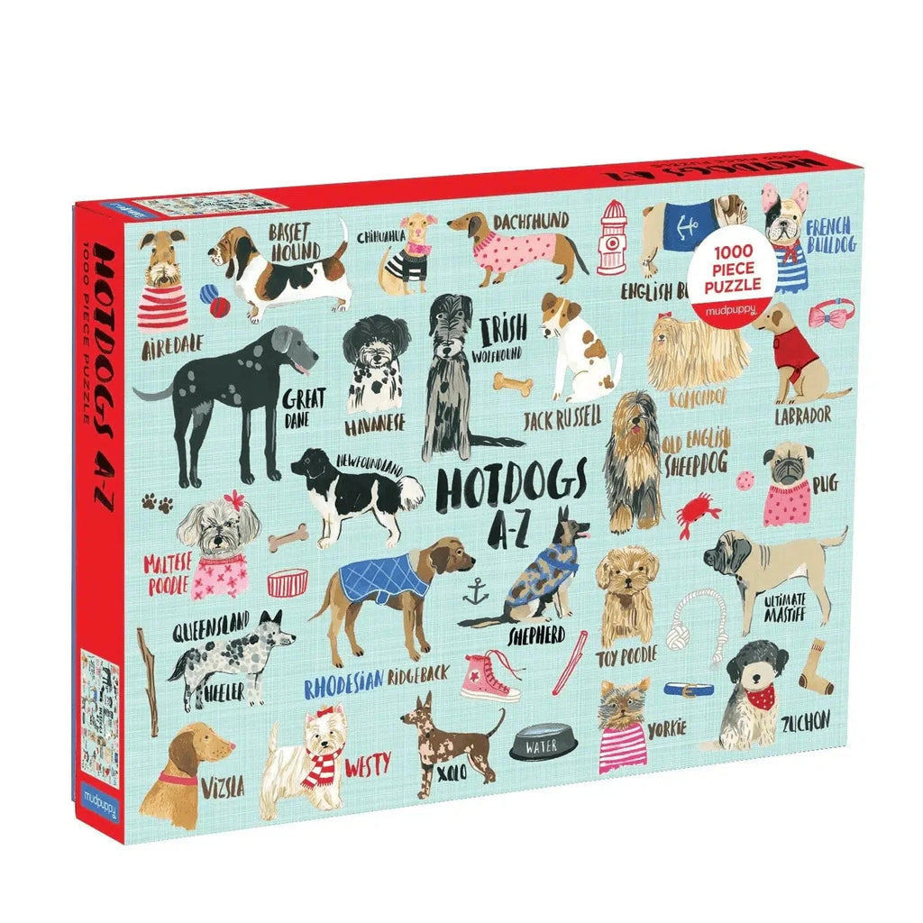 Hot Dogs A-Z – 1000 Piece Dog Alphabet Puzzle