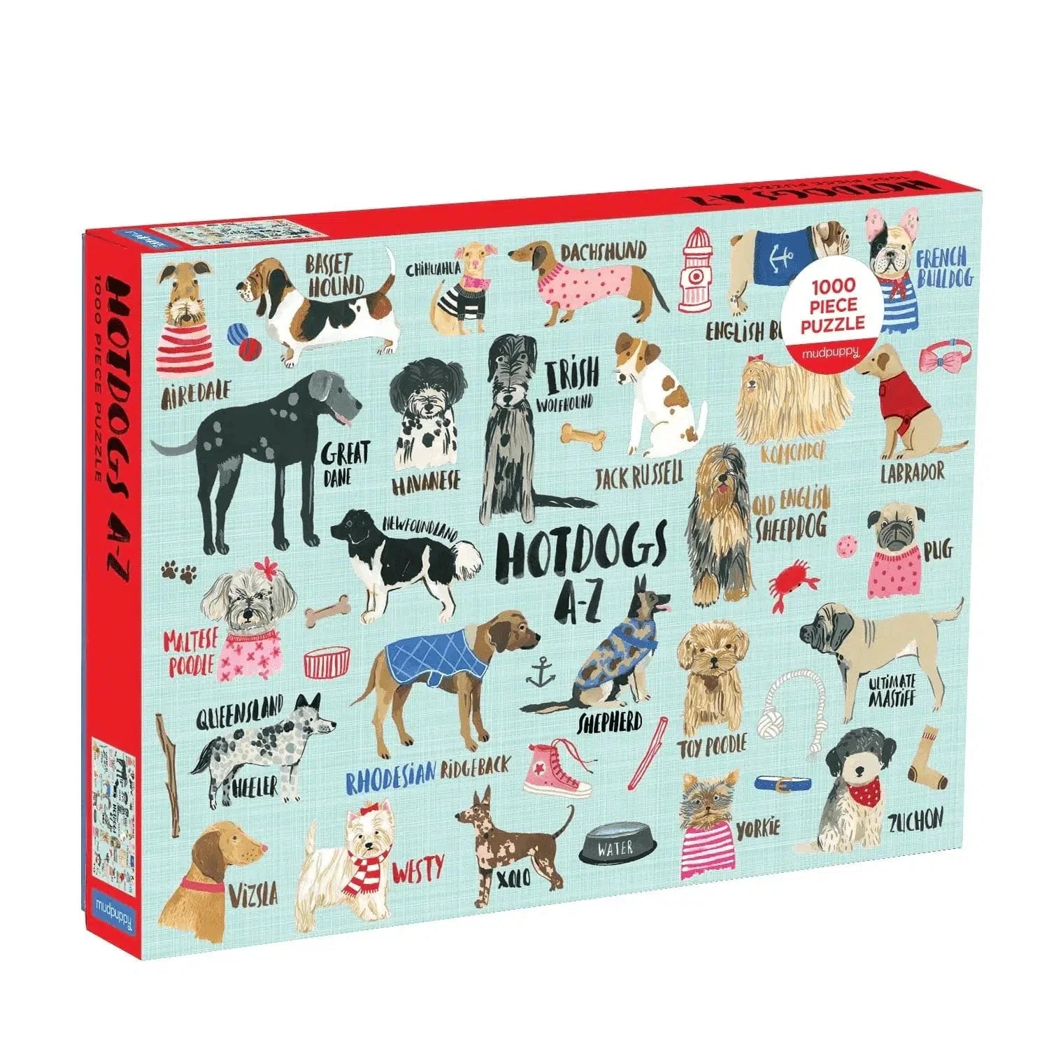 Hot Dogs A-Z – 1000 Piece Dog Alphabet Puzzle