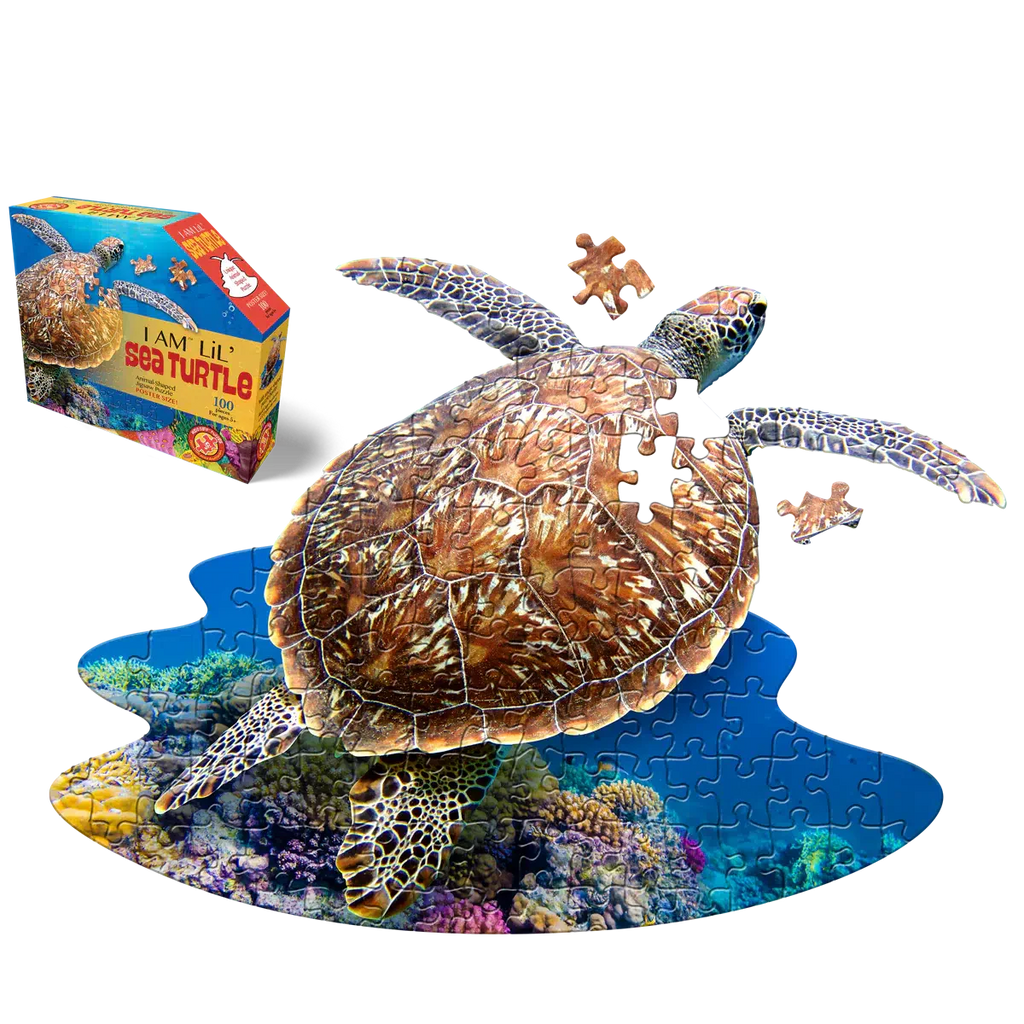 I Am Lil' Sea Turtle – 100 Piece Sea Turtle Shaped Puzzle