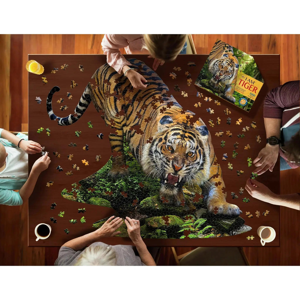 I Am Tiger - 1000 Piece Animal Shaped Jigsaw Puzzle