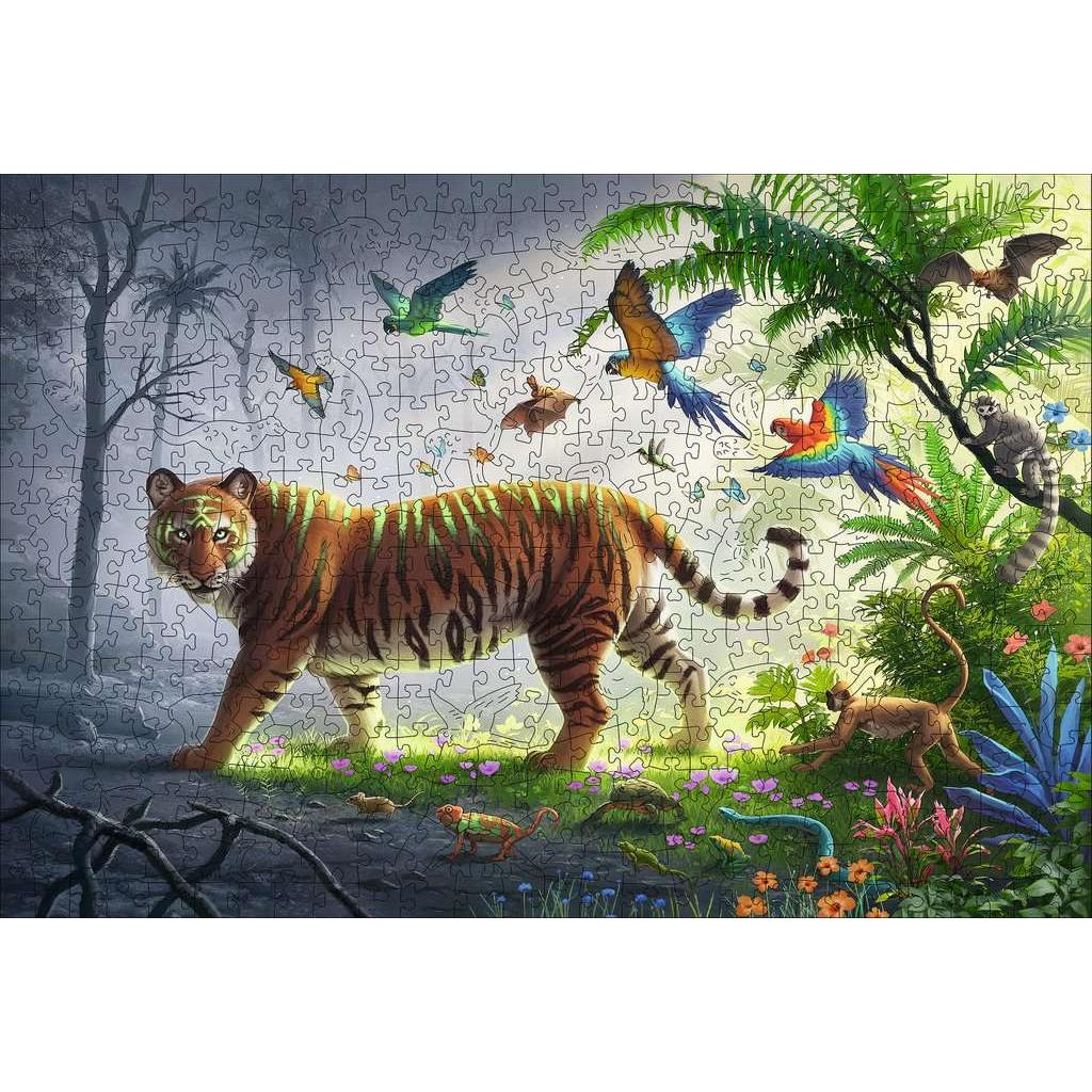 Jungle Tiger - 500 Piece Wood Jigsaw Puzzle