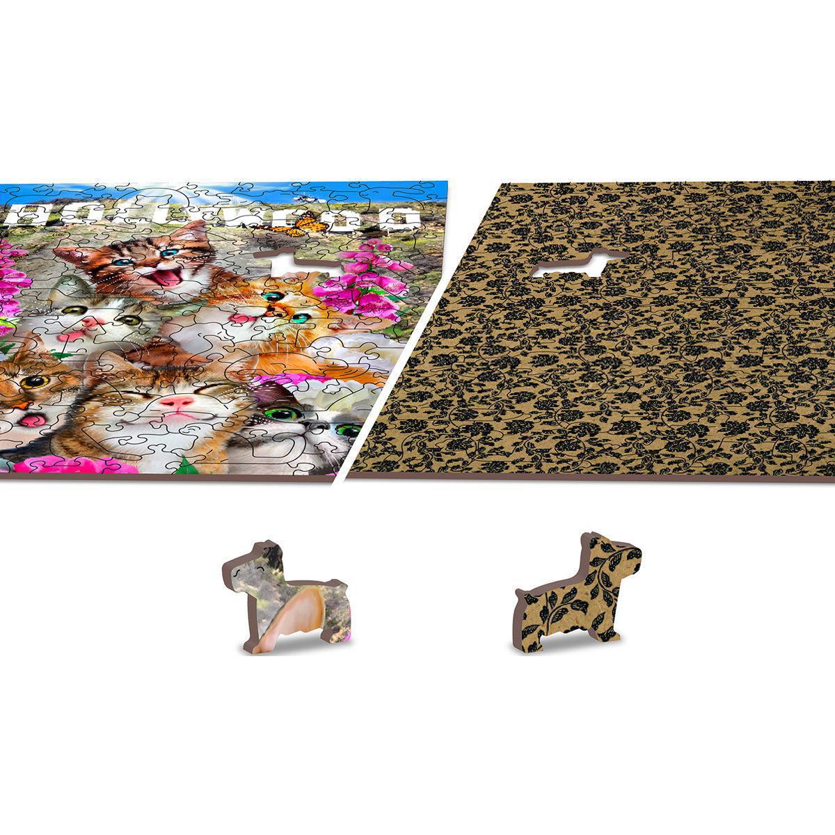 Kittens in Hollywood - 75 Piece Wood Jigsaw Puzzle
