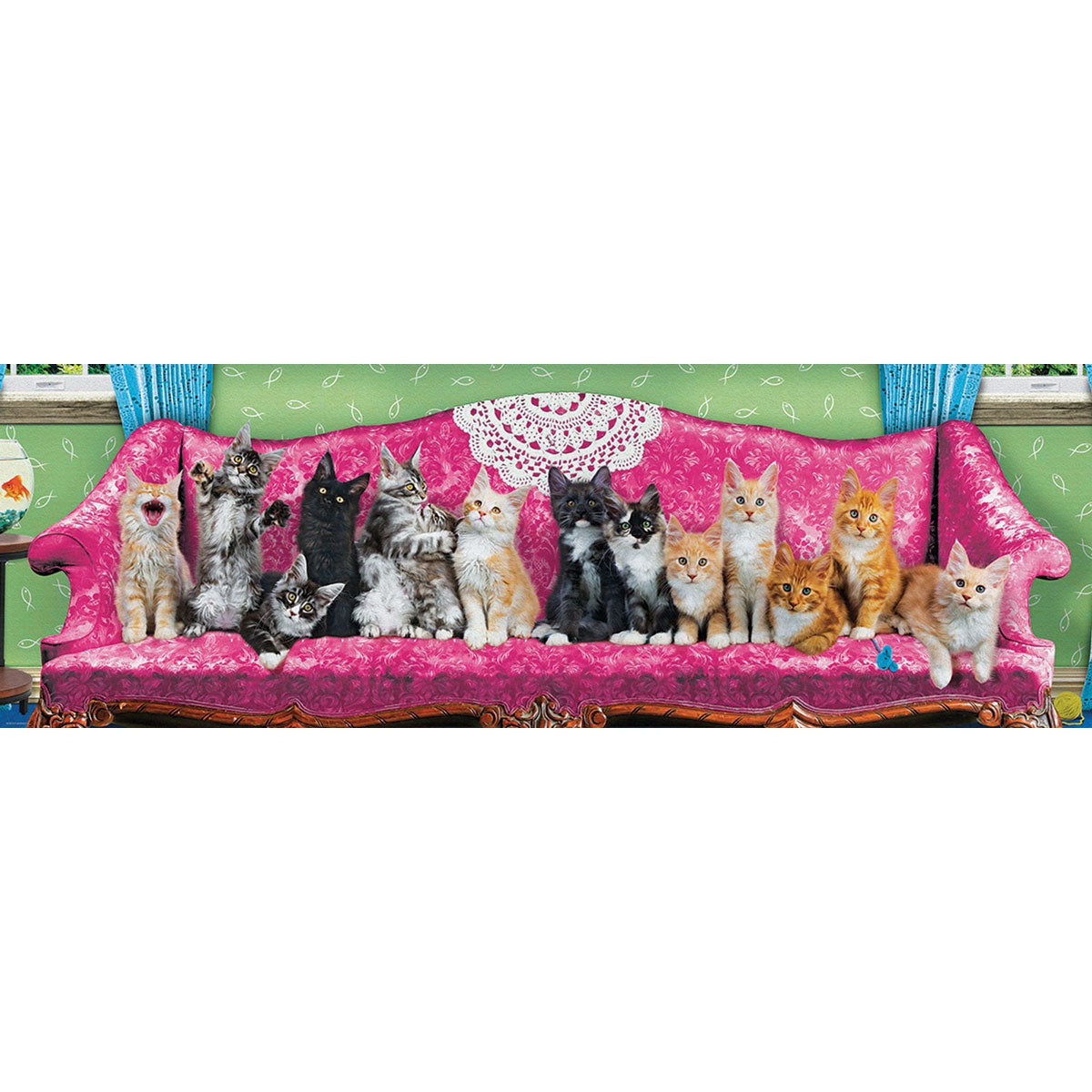 Kitty Cat Couch – 1000 Piece Panoramic Jigsaw Puzzle