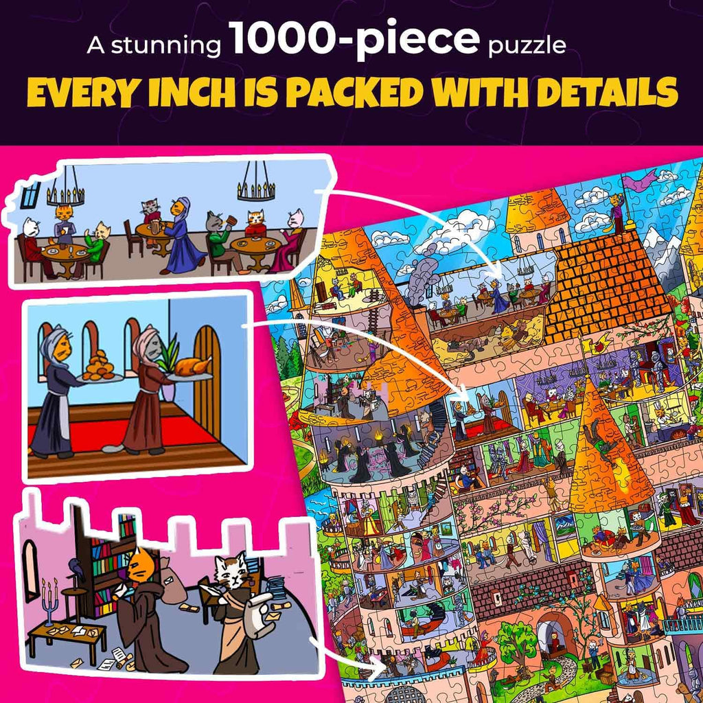 Knightly Cats Seekers & Finders – 1000 Piece Jigsaw Puzzle