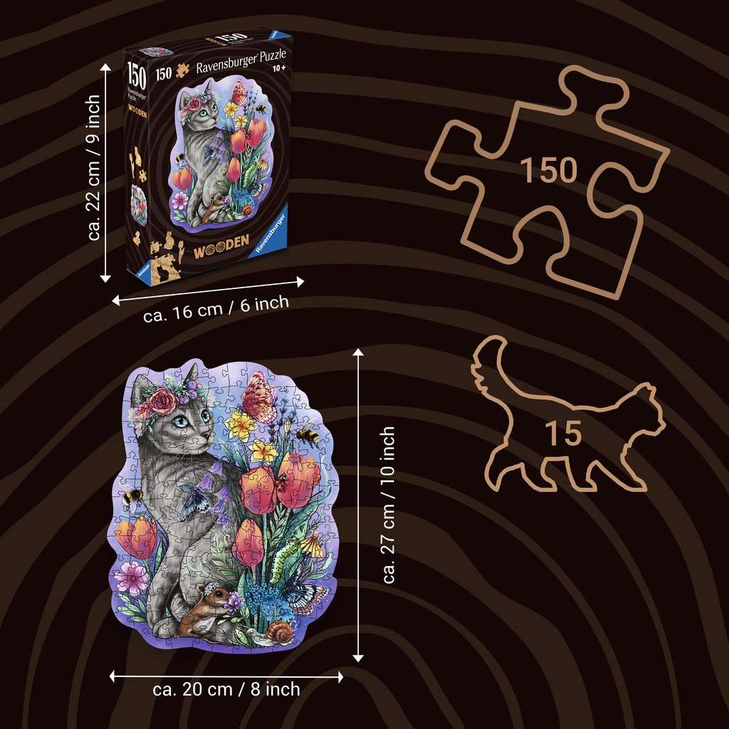 Lovely Cat – 150 Piece Wood Jigsaw Puzzle