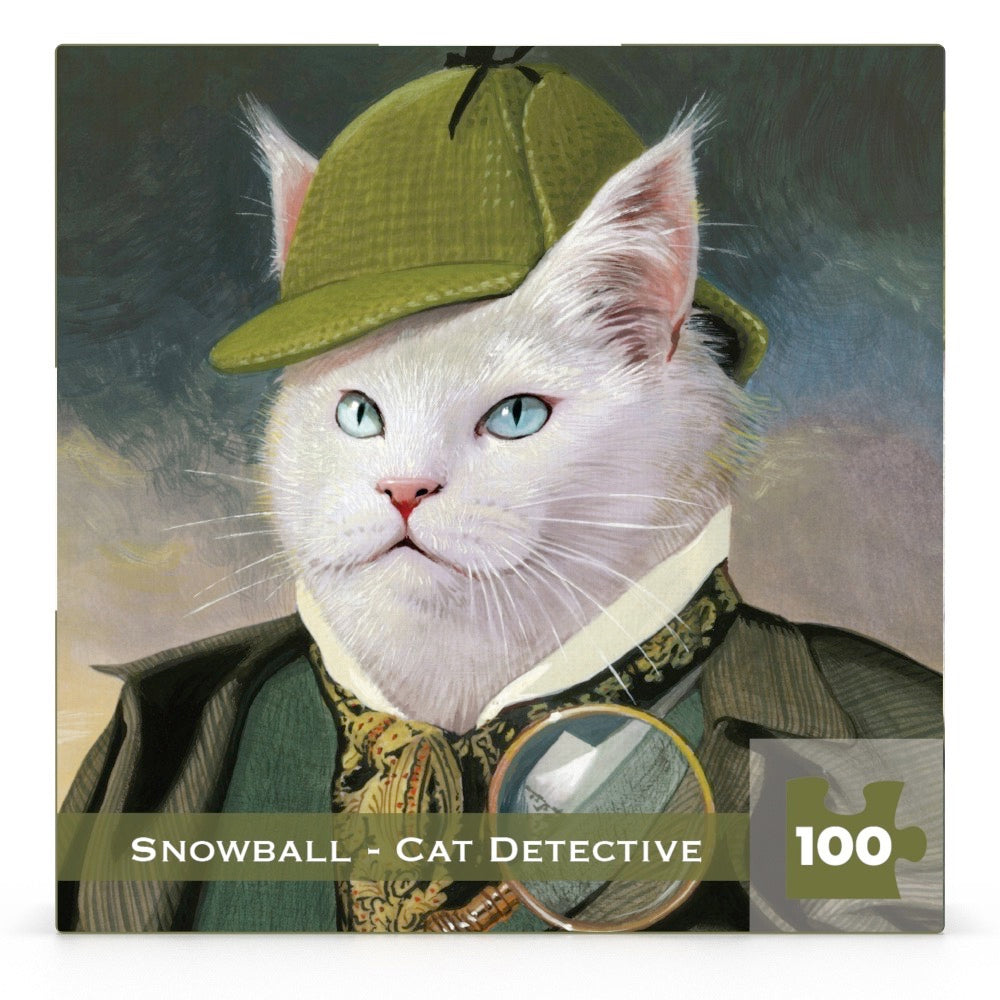 Snowball – Cat Detective Mini Jigsaw Puzzle | 100 Pieces