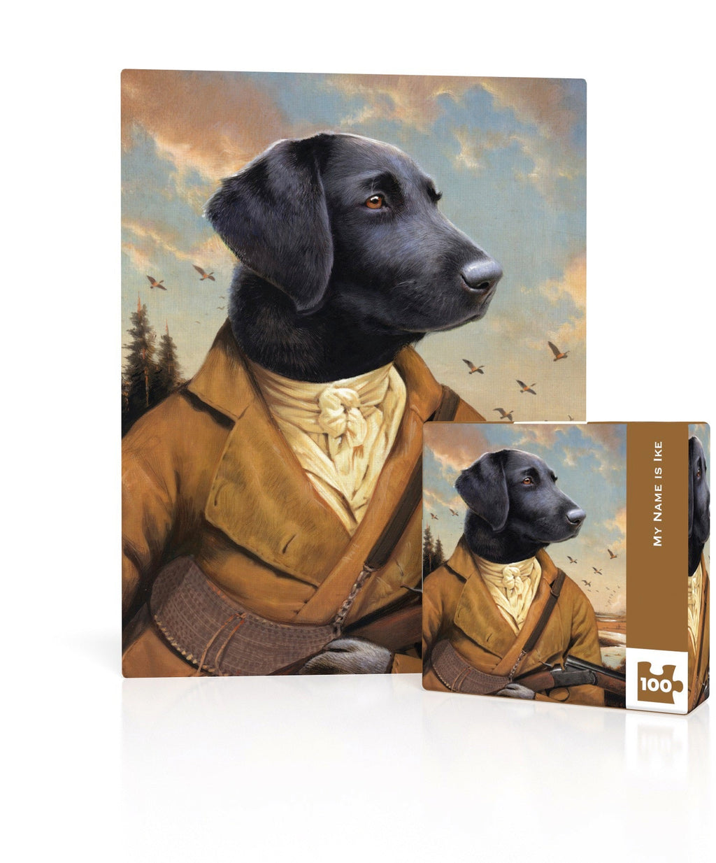 My Name Is Ike – 100 Piece Mini Jigsaw Puzzle | Bill Mayer Dog Art